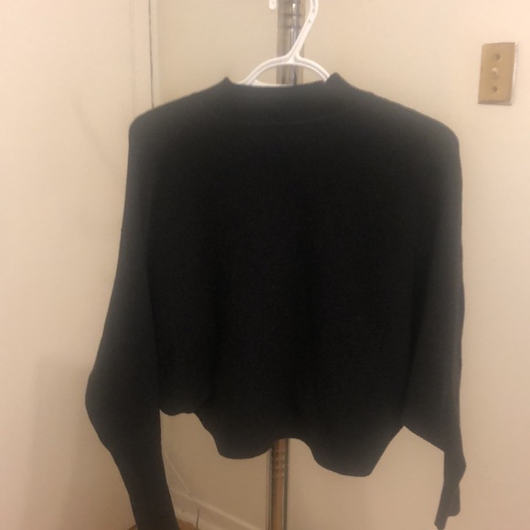 Zara BLACK KNIT CROPPED SWEATER Size M - Picture 4 of 12